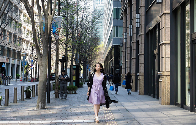 A relaxing space with beautiful tree-lined streets