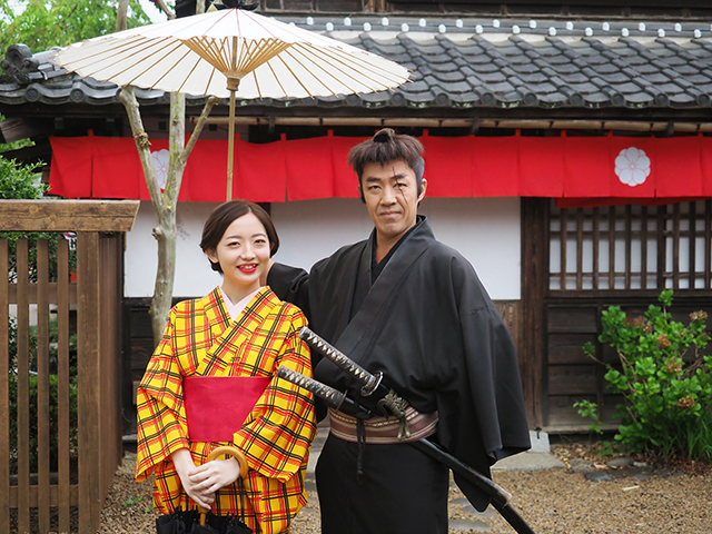 角色和装置都是江户时代。访问日光江户村。